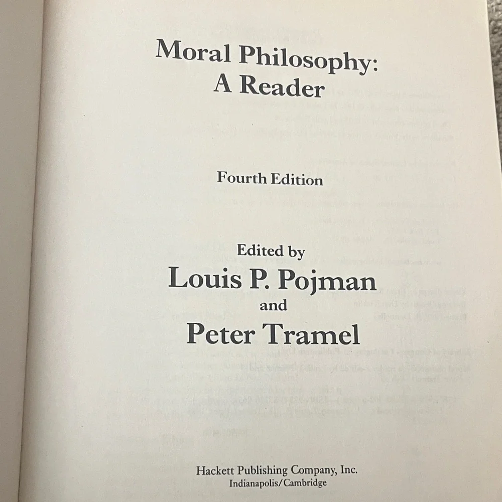 Hackett moral philosophy